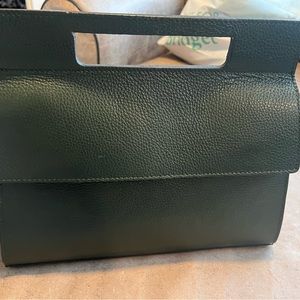 Emerald green Italian Leather Vera Pella purse
